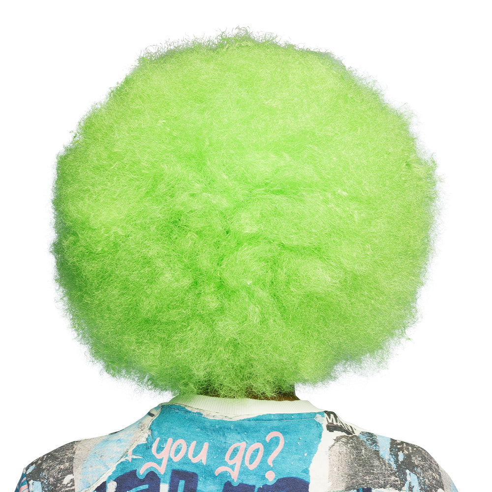 Perruque Afro Verte Fluo UV - Déguisement Années 70