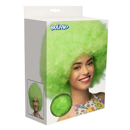 Perruque Afro Verte Fluo UV - Déguisement Années 70