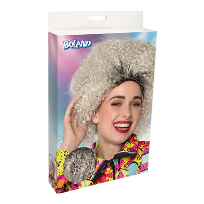 Perruque Afro Grise Volumineuse - Accessoire Disco Années 70