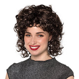 Perruque Bouclée Noire Années 80 - Déguisement Retro Chic