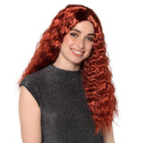 Perruque Bouclée Rousse Longue - Déguisement Femme Élégant