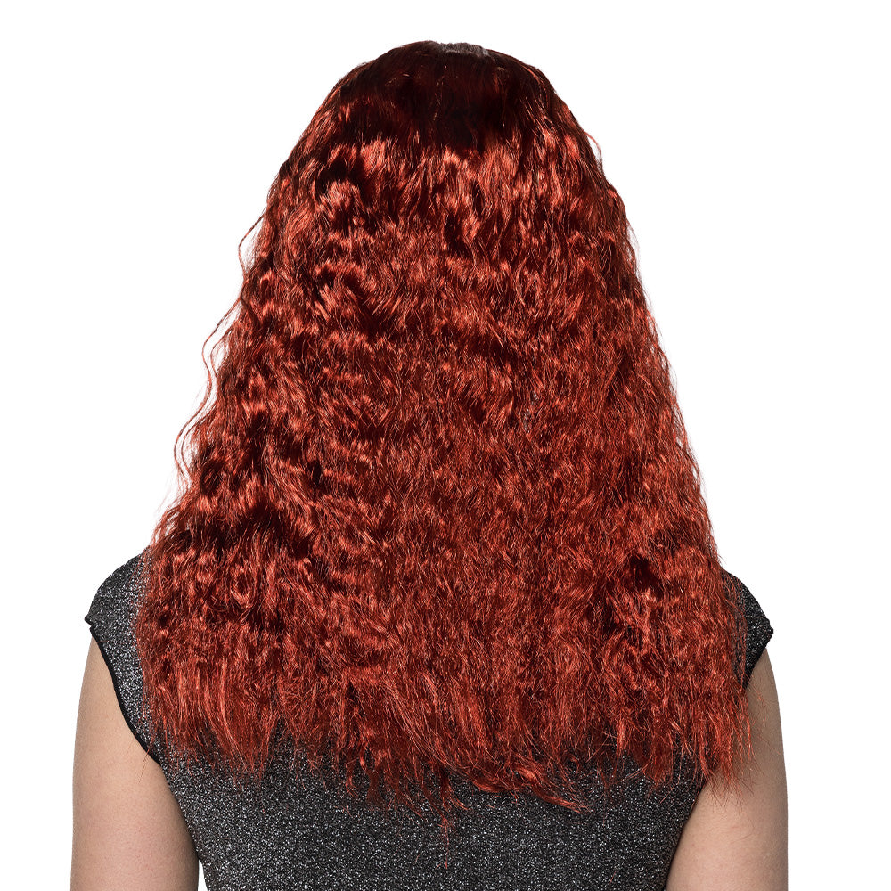 Perruque Bouclée Rousse Longue - Déguisement Femme Élégant
