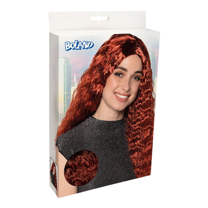 Perruque Bouclée Rousse Longue - Déguisement Femme Élégant