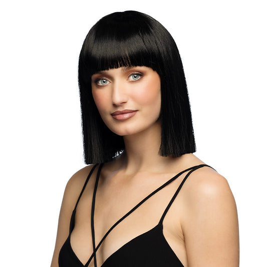 Perruque Dianmilla Noire Frange - Cheveux Courts Synthétiques