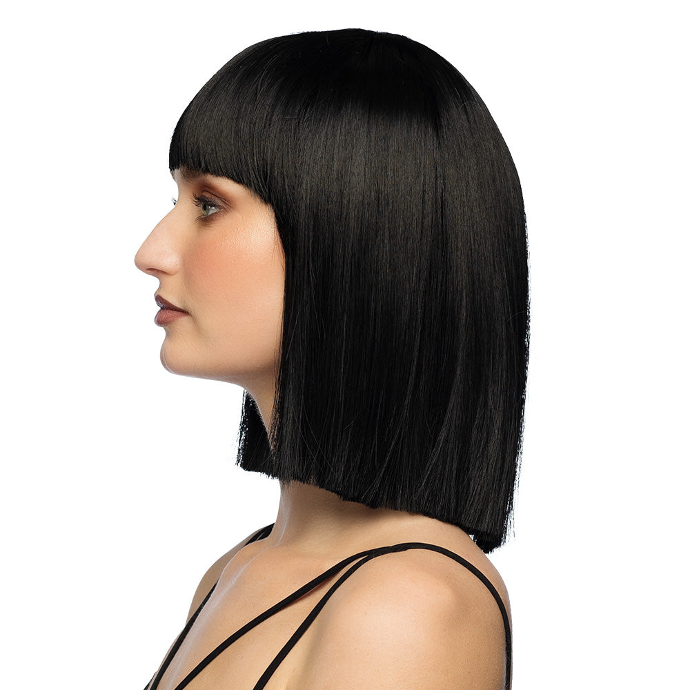Perruque Dianmilla Noire Frange - Cheveux Courts Synthétiques