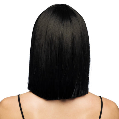Perruque Dianmilla Noire Frange - Cheveux Courts Synthétiques