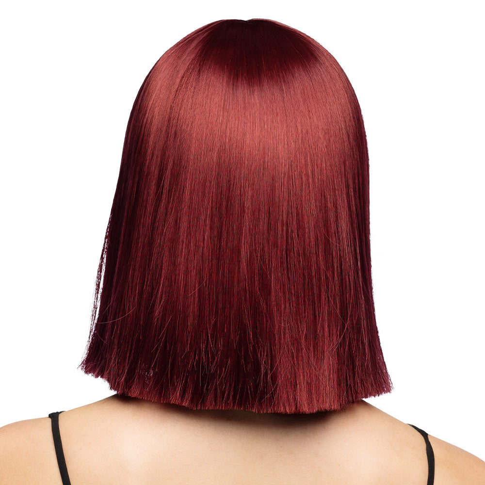 Perruque Djanilla Bordeaux Cheveux Longs avec Frange - Collection Premium