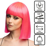 Perruque Dianmilla Rose Fluo - Bob Cheveux Longs Premium