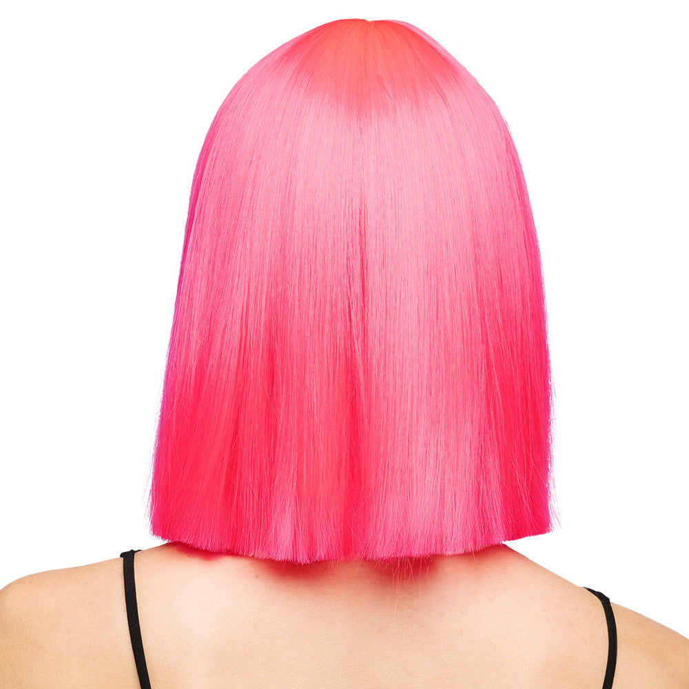 Perruque Dianmilla Rose Fluo - Bob Cheveux Longs Premium