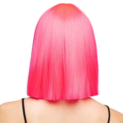 Perruque Dianmilla Rose Fluo - Bob Cheveux Longs Premium
