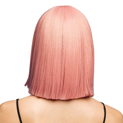 Perruque Diamilla Rose Pêche - Bob Lisse Frange