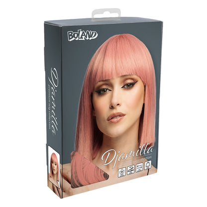 Perruque Diamilla Rose Pêche - Bob Lisse Frange