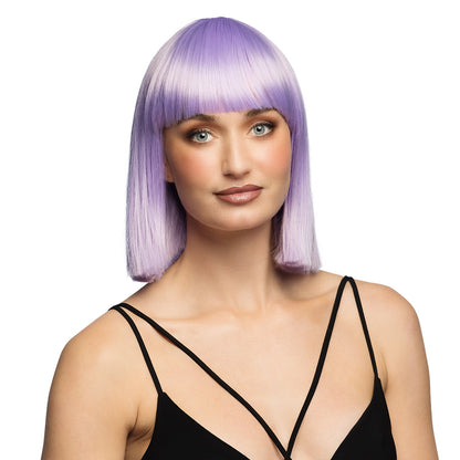 Perruque Violette Diamilla - Bob Court Frange Synthétique