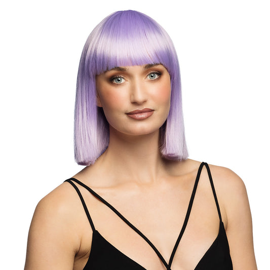 Perruque Violette Diamilla - Bob Court Frange Synthétique