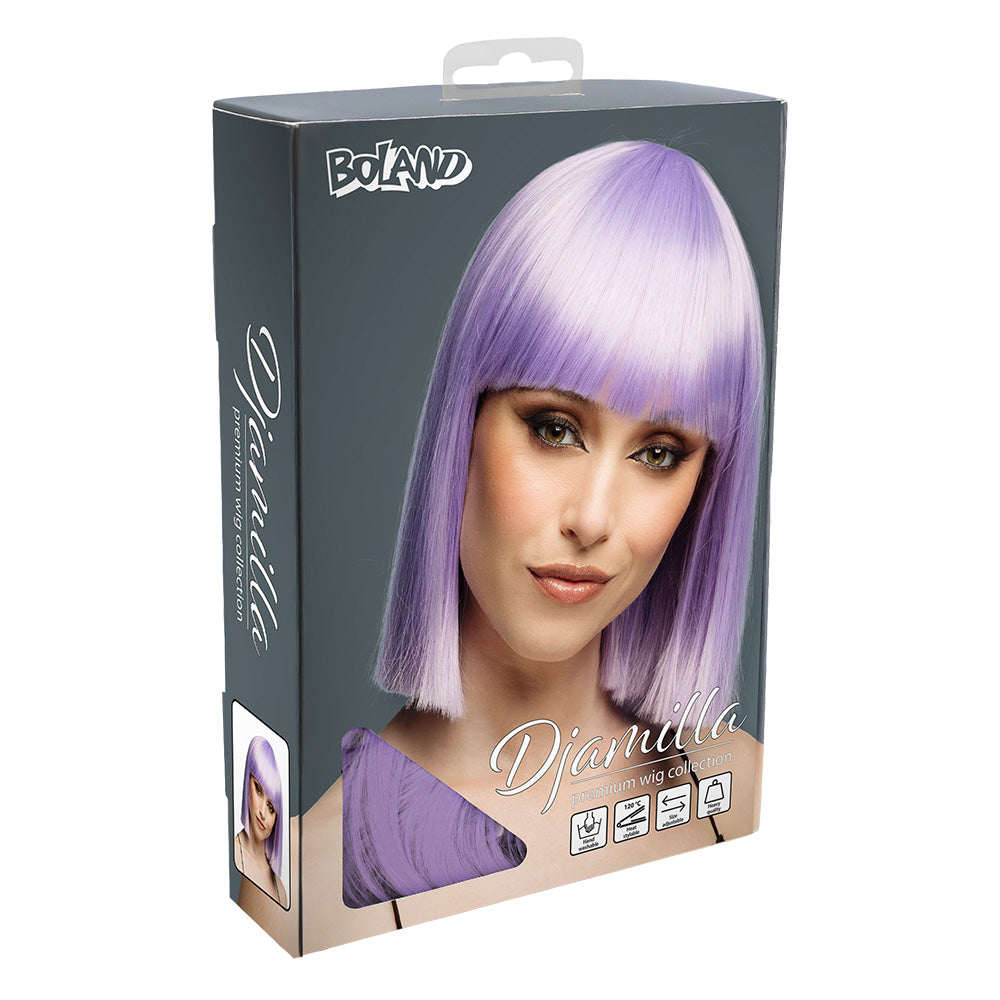 Perruque Violette Diamilla - Bob Court Frange Synthétique