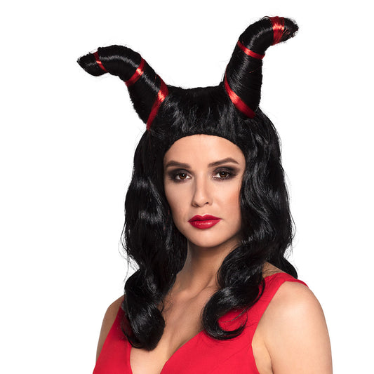 Cornes Malefique LED Noires & Rouges - Déguisement Diable