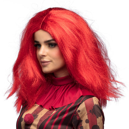 Perruque Longue Rouge Ondulée - Déguisement Femme Carnaval