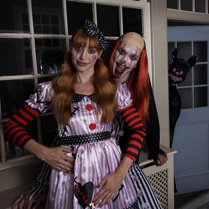 Perruque Longue Rouge Clown - Accessoire Halloween & Déguisement