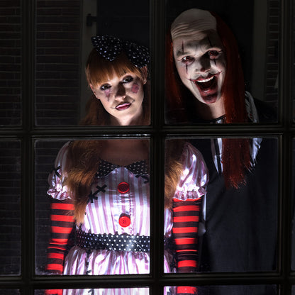 Perruque Longue Rouge Clown - Accessoire Halloween & Déguisement