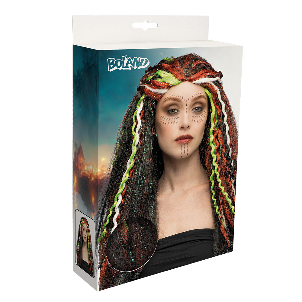 Perruque Dreadlocks Gothique Colorée Headband Tribal