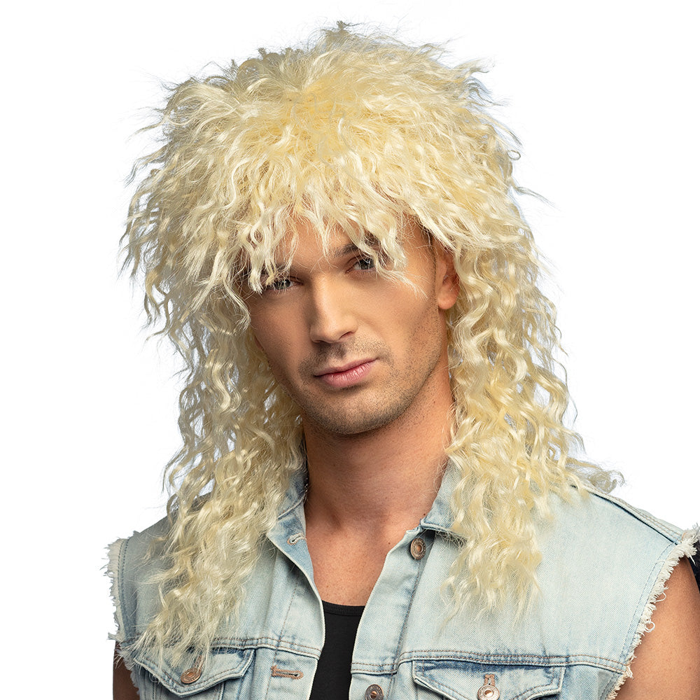 Perruque Blonde Bouclée Années 80 - Style Rock Glam