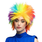 Perruque Arc-en-ciel Fluo Punk - Cheveux Multicolores Pétards