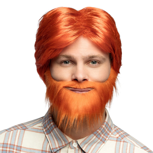 Barbe et Cheveux Roux Flamboyant - Déguisement Complet