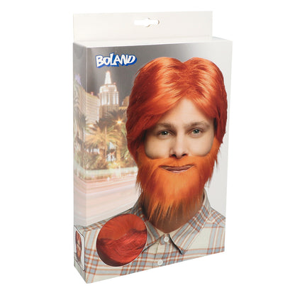 Barbe et Cheveux Roux Flamboyant - Déguisement Complet