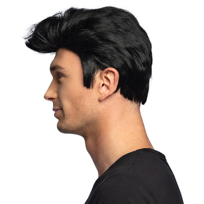 Perruque Rockabilly Noire Adulte - Coiffure Vintage Années 50