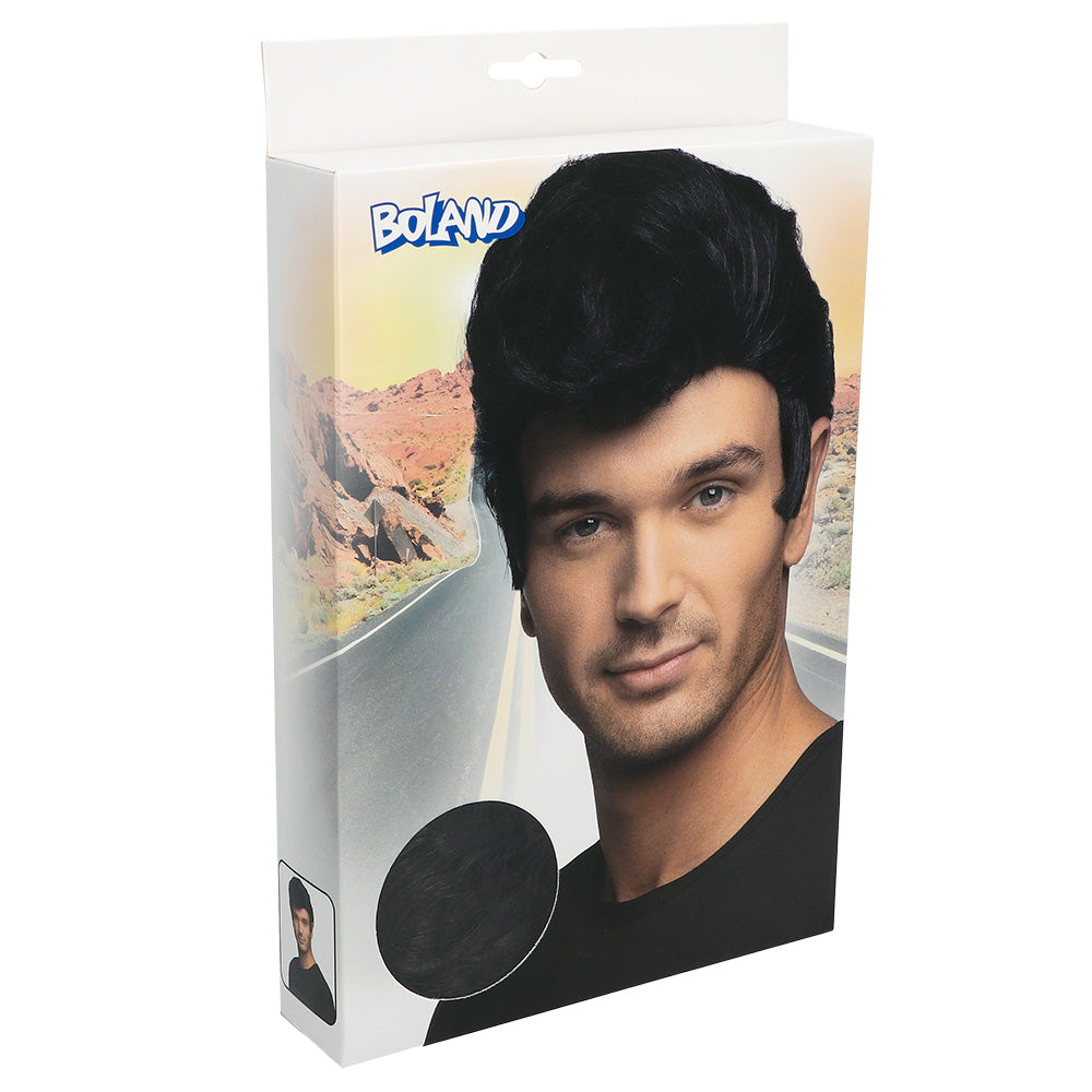 Perruque Rockabilly Noire Adulte - Coiffure Vintage Années 50