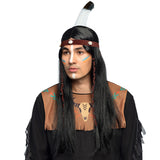Costume Amérindien Homme avec Coiffe à Plume et Peinture de Guerre