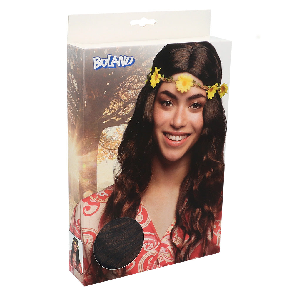 Bandeau Fleurs Jaunes Hippie - Accessoire Déguisement Années 70