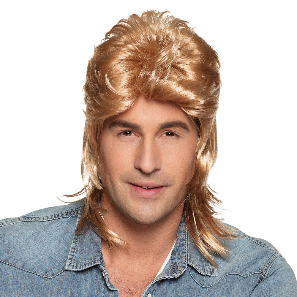Perruque Mullet Blonde Années 80 - Déguisement Rétro