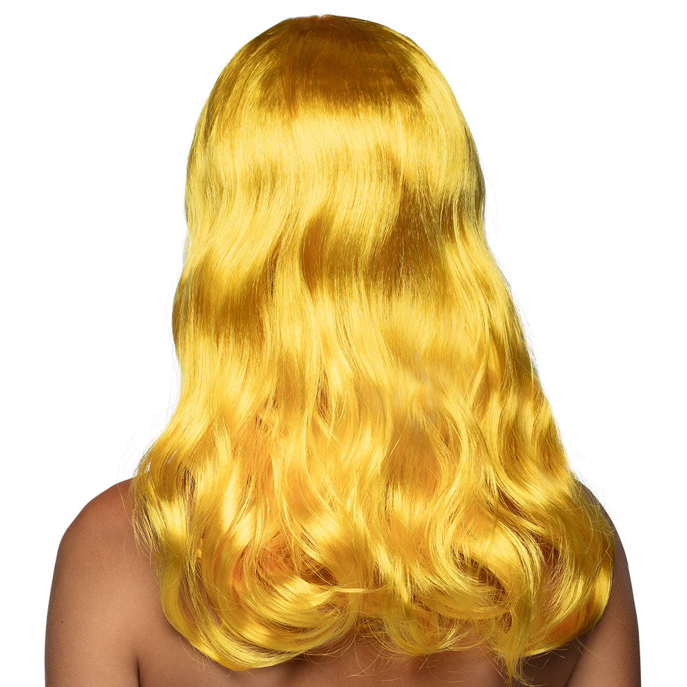Perruque Blonde Longue Ondulée avec Frange - Déguisement