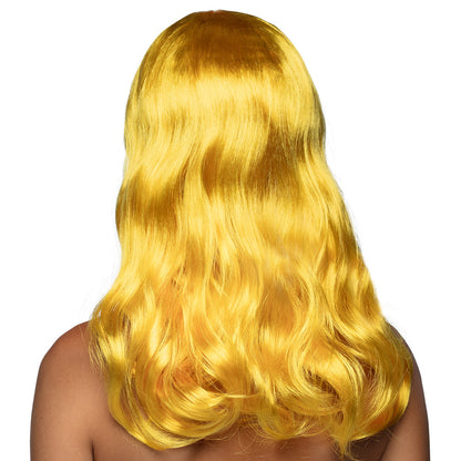 Perruque Blonde Longue Ondulée avec Frange - Déguisement
