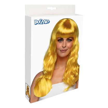 Perruque Blonde Longue Ondulée avec Frange - Déguisement