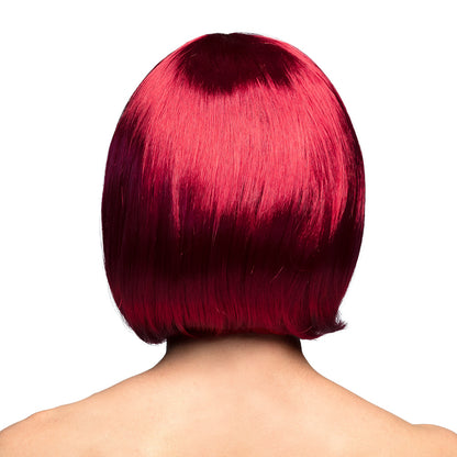 Perruque Bob Rouge Brillant Femme - Coupe Courte Tendance