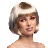 Perruque Carré Blond Platine avec Frange - Accessoire Déguisement Adulte