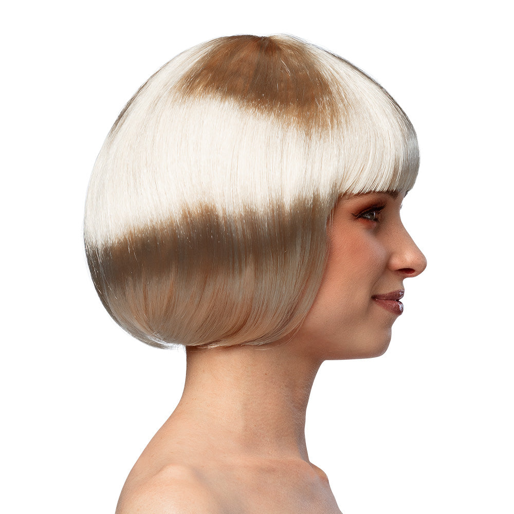 Perruque Carré Blond Platine avec Frange - Accessoire Déguisement Adulte