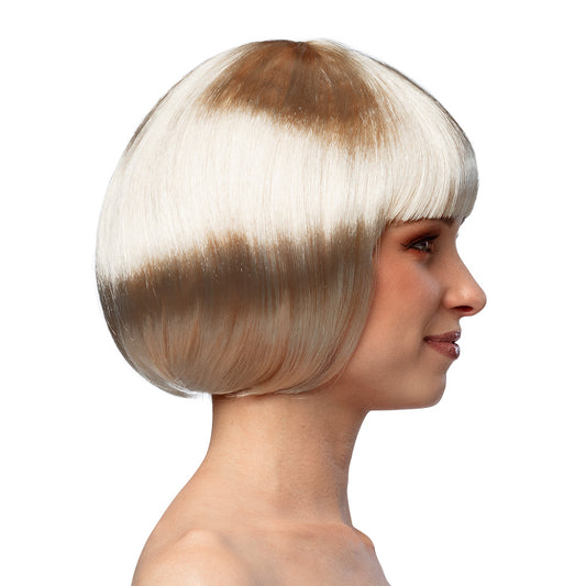 Perruque Carré Blond Platine avec Frange - Accessoire Déguisement Adulte