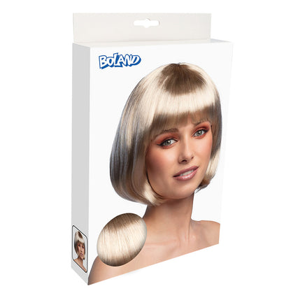 Perruque Carré Blond Platine avec Frange - Accessoire Déguisement Adulte