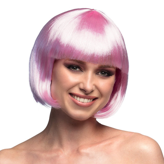 Perruque Bob Rose Fuchsia Dégradée - Accessoire Fête & Déguisement