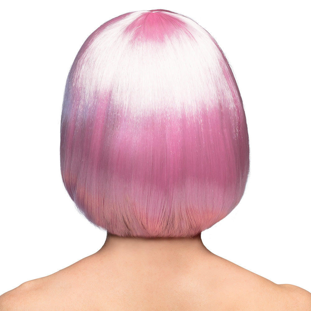 Perruque Bob Rose Fuchsia Dégradée - Accessoire Fête & Déguisement