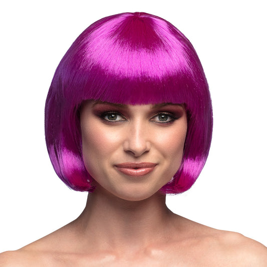 Perruque Bob Fuchsia Brillant - Déguisement Année 80
