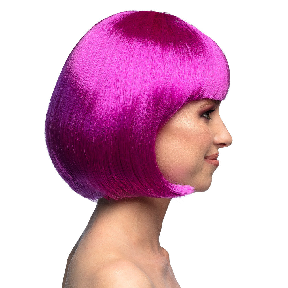Perruque Bob Fuchsia Brillant - Déguisement Année 80