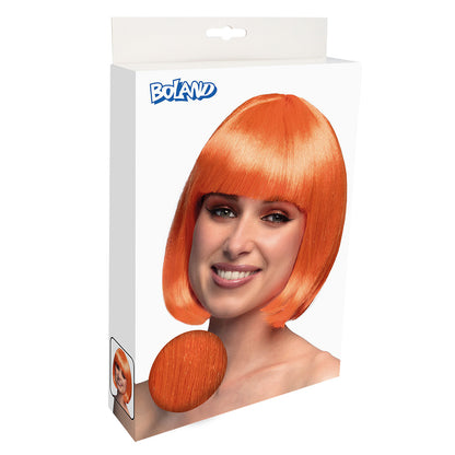 Perruque Bob Orange Fluo UV Blacklight - Déguisement Années 70