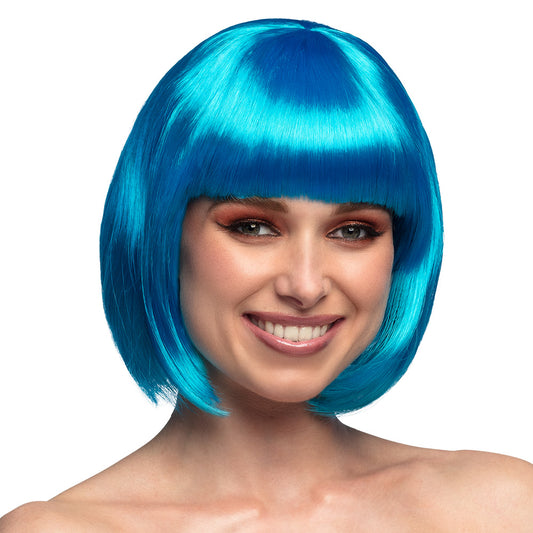 Perruque Bob Bleu Turquoise - Déguisement Années 60