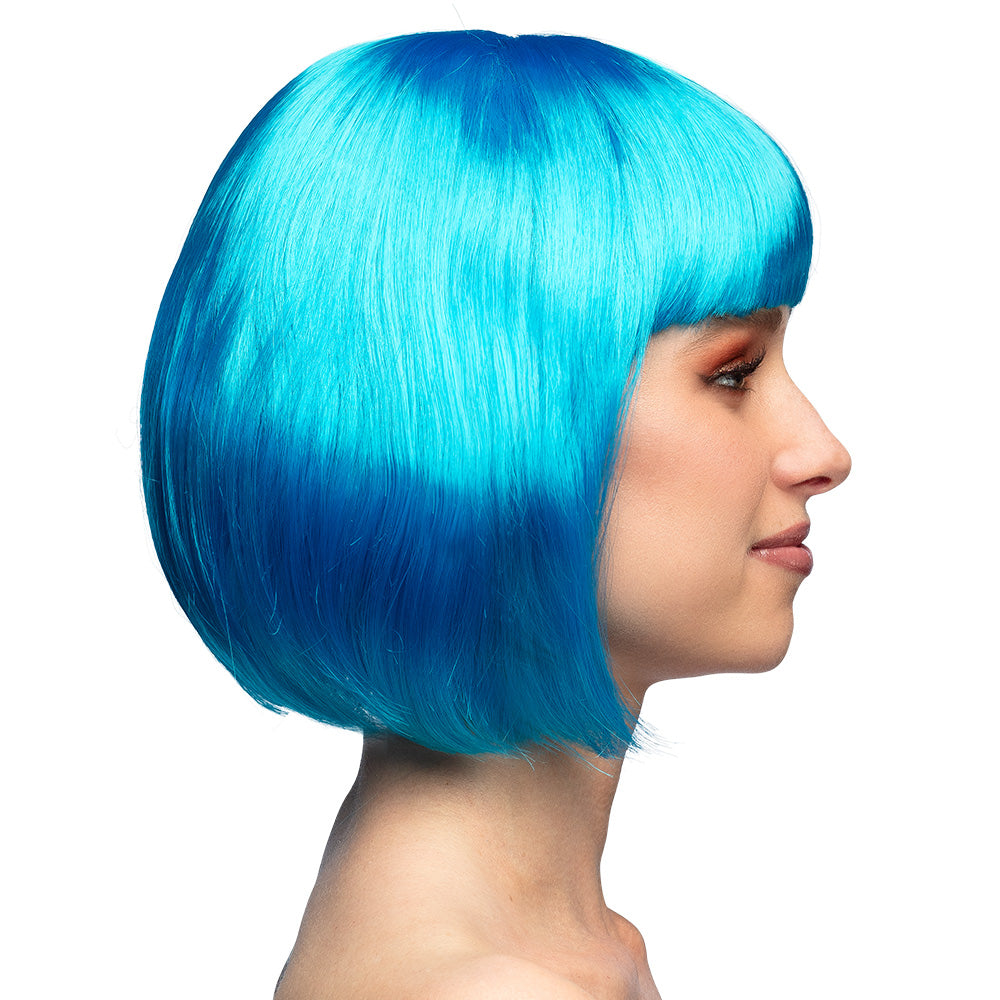 Perruque Bob Bleu Turquoise - Déguisement Années 60