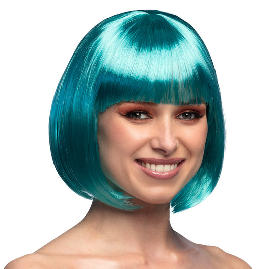 Perruque Carré Turquoise Brillant - Perruque Bob Femme