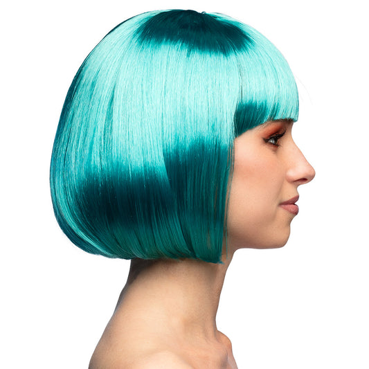 Perruque Carré Turquoise Brillant - Perruque Bob Femme